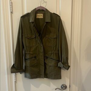 Like New Velvet by Graham and Spencer Olive Green Military Style Jacket